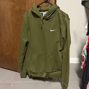 Nike Men's Olive Green Pullover Hoodie